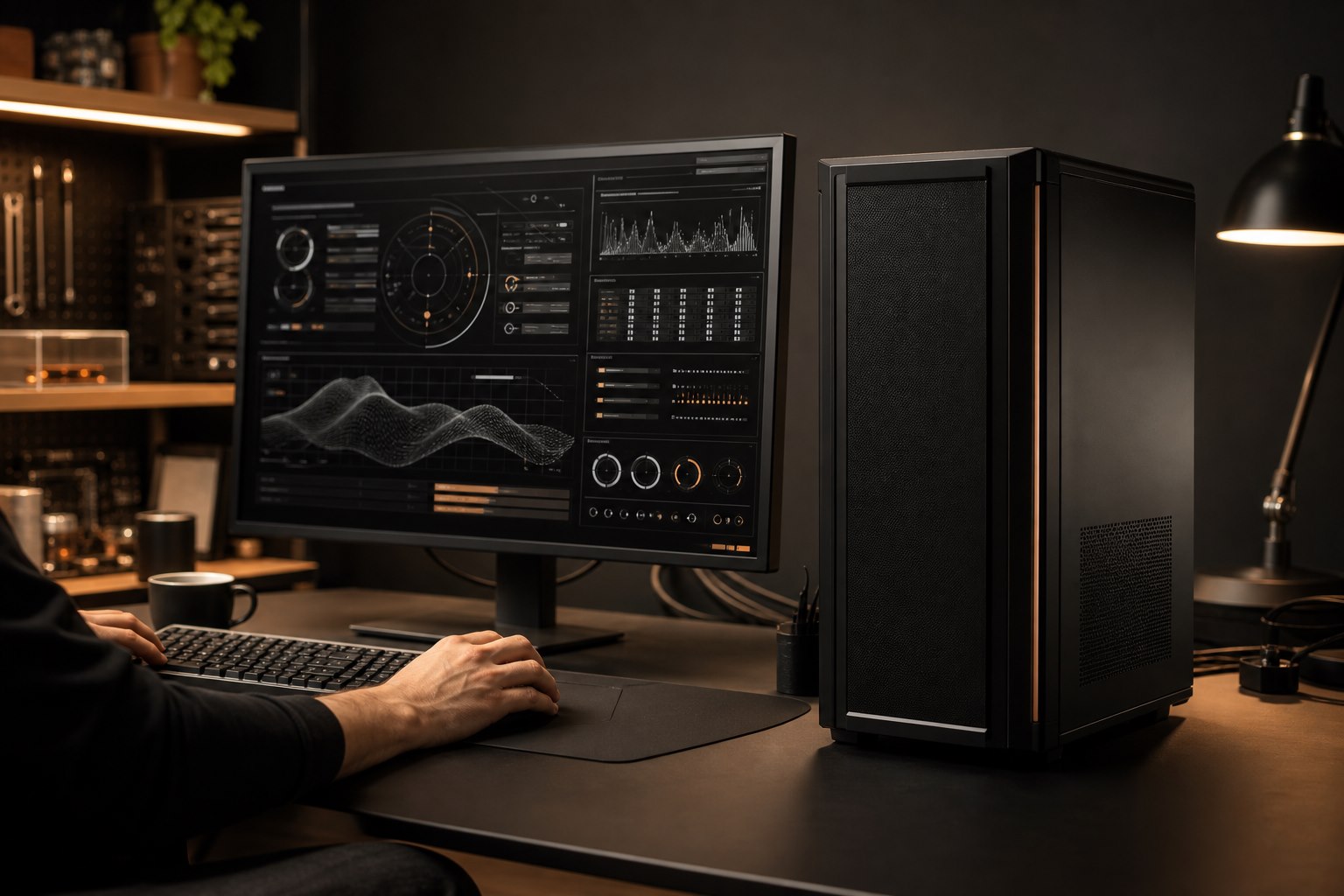 Technician evaluating a premium desktop computer for a Windows 11 upgrade in Maple Ridge